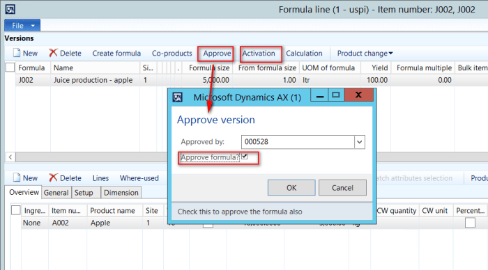 Approve and activate
