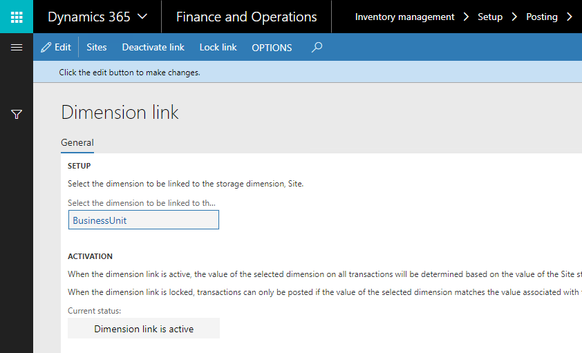 Link Dimensions Using Syntax How to collect financial data by sites in Dynamics 365 for Finance and ...
