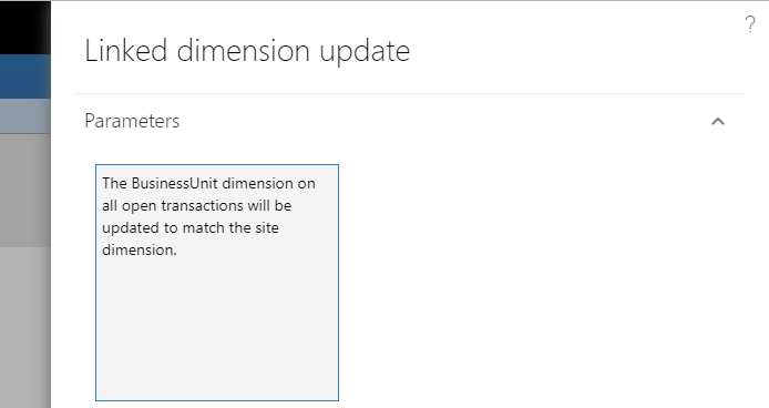 Link dimension update
