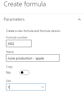 Formula creation