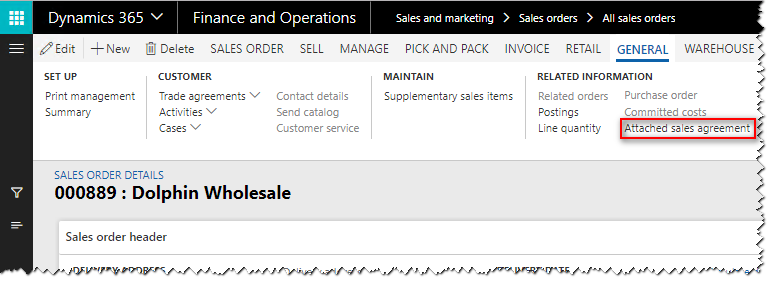 Attached sales agreement