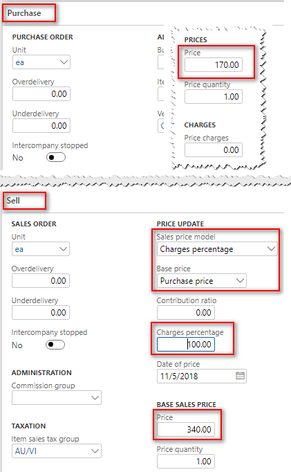 Released product - purchase - sell
