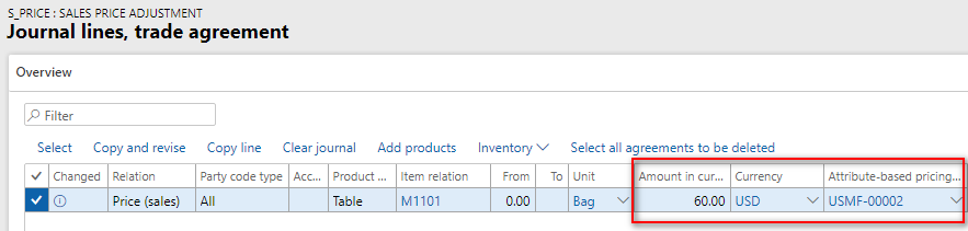 Trade agreement - lines