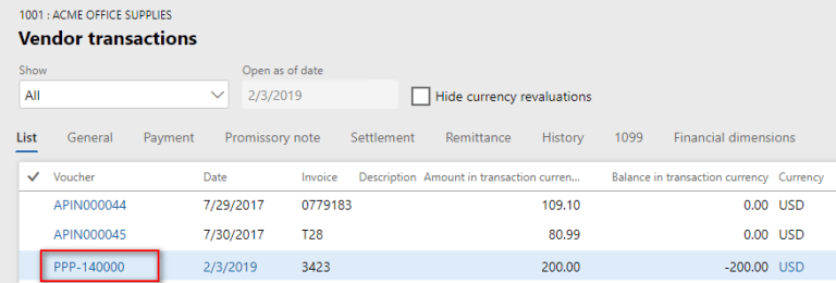 Advance payment to vendor in Dynamics 365 for Finance and Operations ...