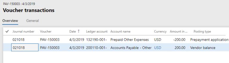 Advance payment to vendor in Dynamics 365 for Finance and Operations ...