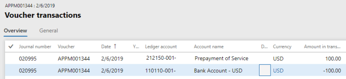Advance payment to vendor in Dynamics 365 for Finance and Operations ...